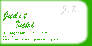 judit kupi business card